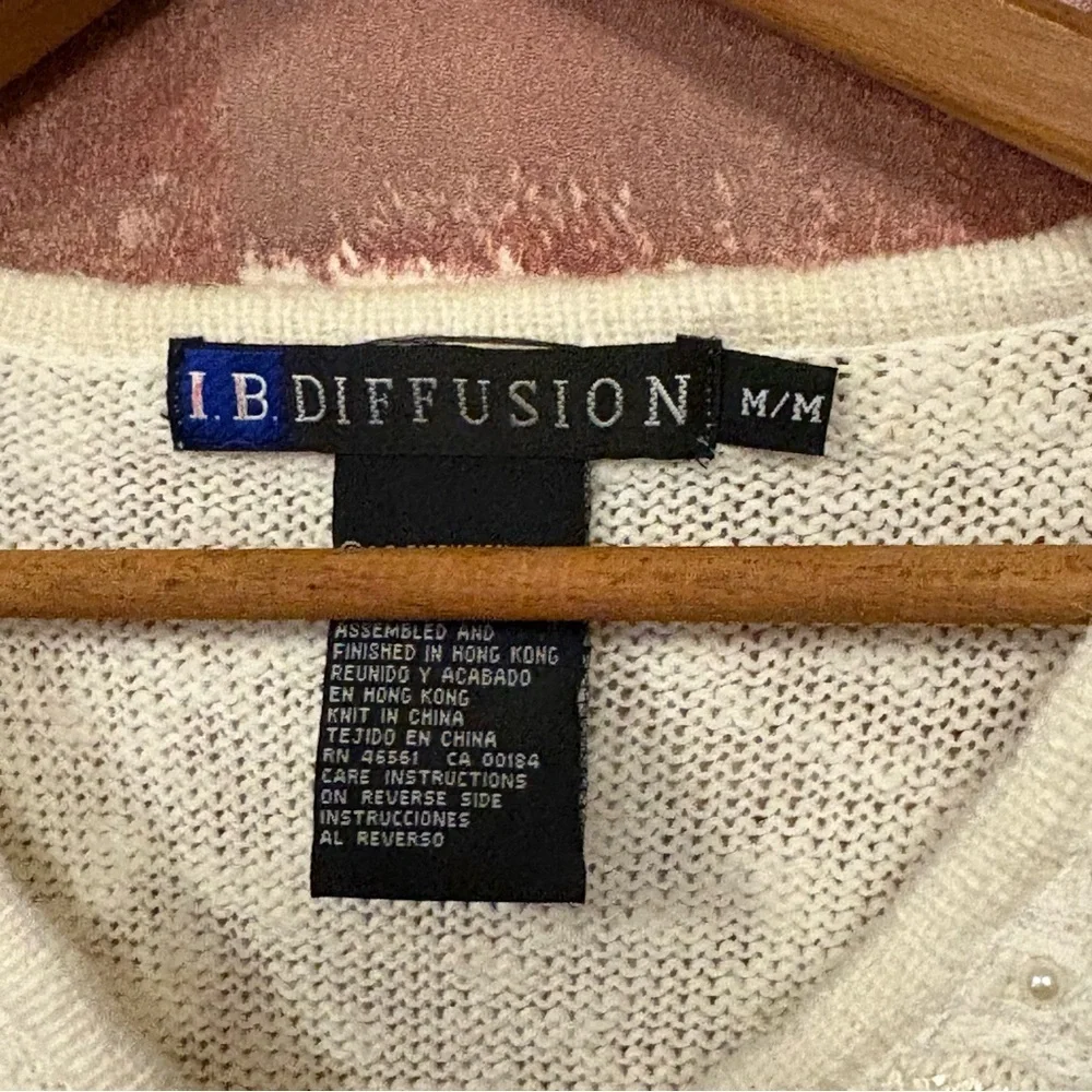 Vintage IB Diffusion  Women's Cream Sweater (m) - Picture 3 of 5